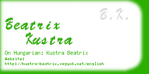 beatrix kustra business card